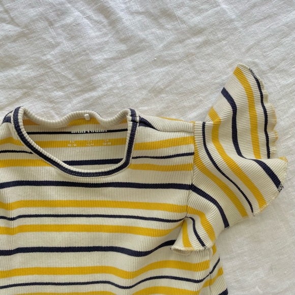 MINI RODINI | Stripe Ribbed Wing A-Line Girls Dress | Size 2-3 T - Picture 6 of 6